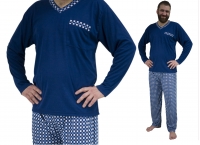 piżama męska KRATKA GRANATOWA