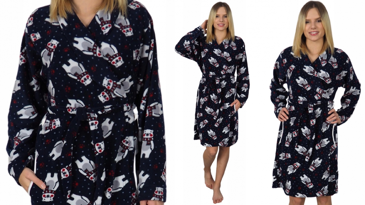 SZLAFROK DAMSKI POLAR XL na prezent FAJNY miły XL