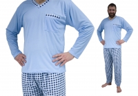 Piżama męska XL długi rękaw bawełna wygodna M-3XL