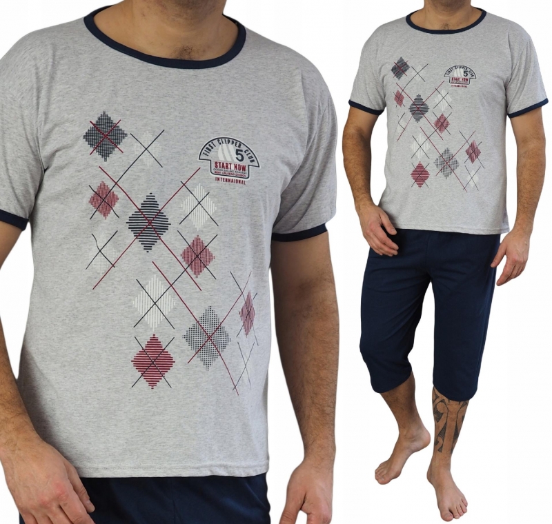Piżama Męska 3XL RYBACZKI na PREZENT Bawłna 3XL
