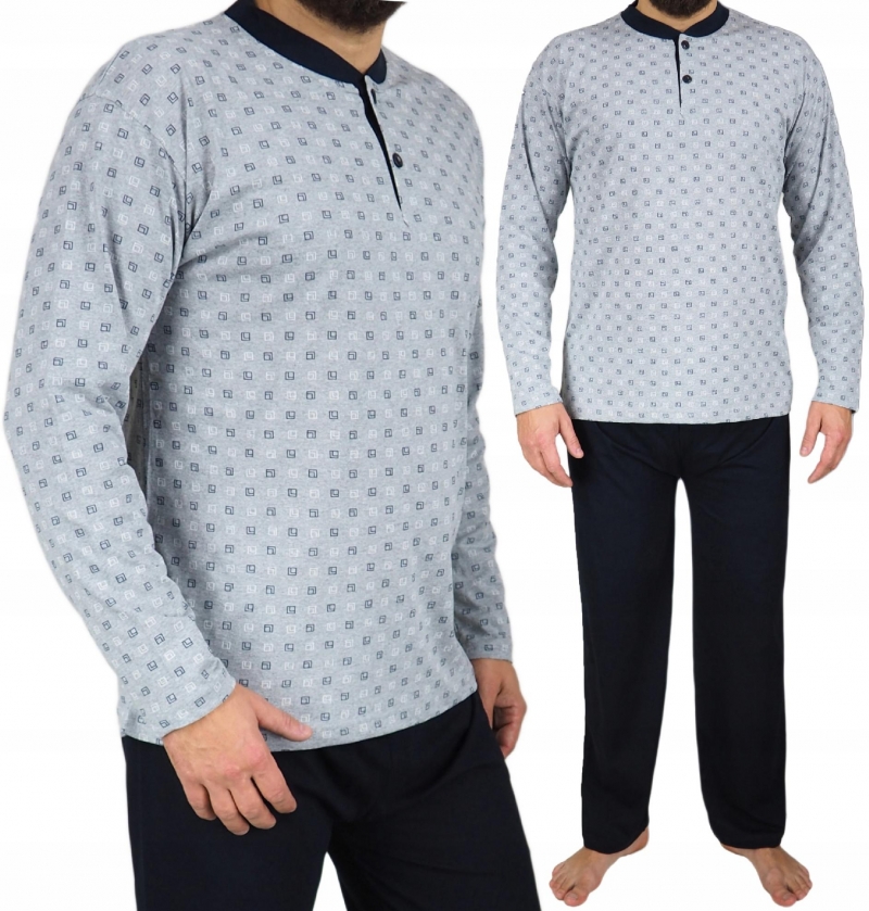 Piżama męska XXL NEW prezent BAWEŁNA dł.rękaw 2XL
